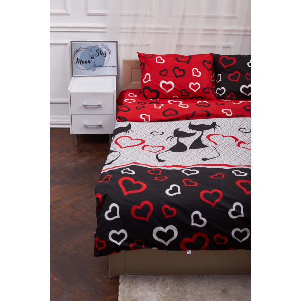 Фото - Комплект постільної білизни Moon&Star 143х210 Love Cats Бязь Gold Люкс (MS-820001167)