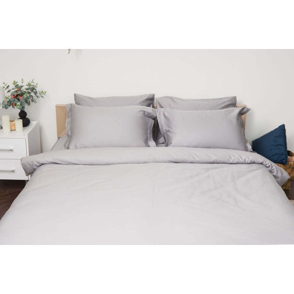 Фото - Комплект постільної білизни Moon&Star 160х220 наволочки 2х40х60 Smoke Satin Premium (MS-820000440)