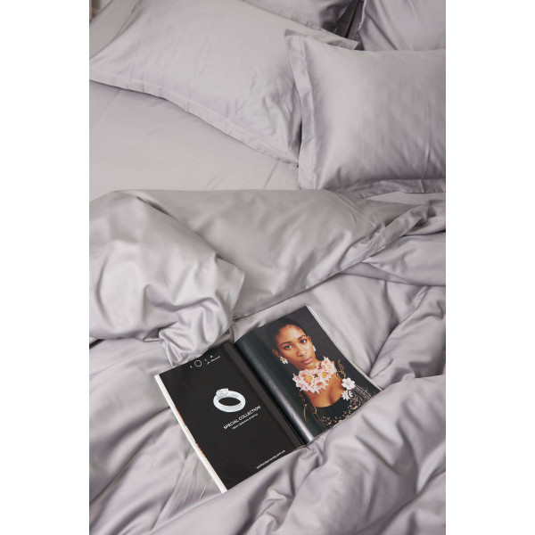 Фото - Комплект постільної білизни Moon&Star 160х220 наволочки 2х40х60 Smoke Satin Premium (MS-820000440)