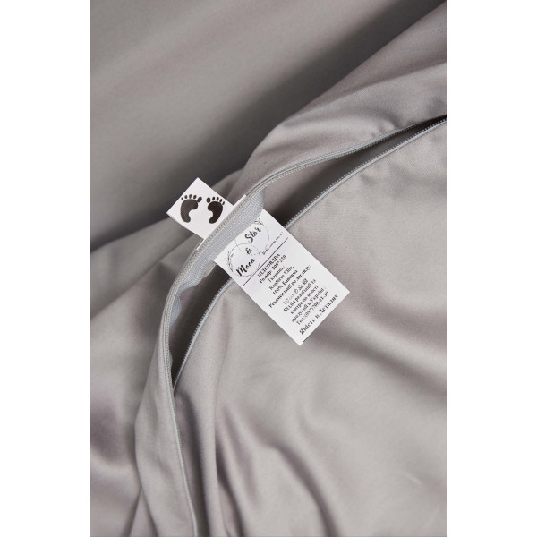 Фото - Комплект постільної білизни Moon&Star 160х220 наволочки 2х40х60 Smoke Satin Premium (MS-820000440)