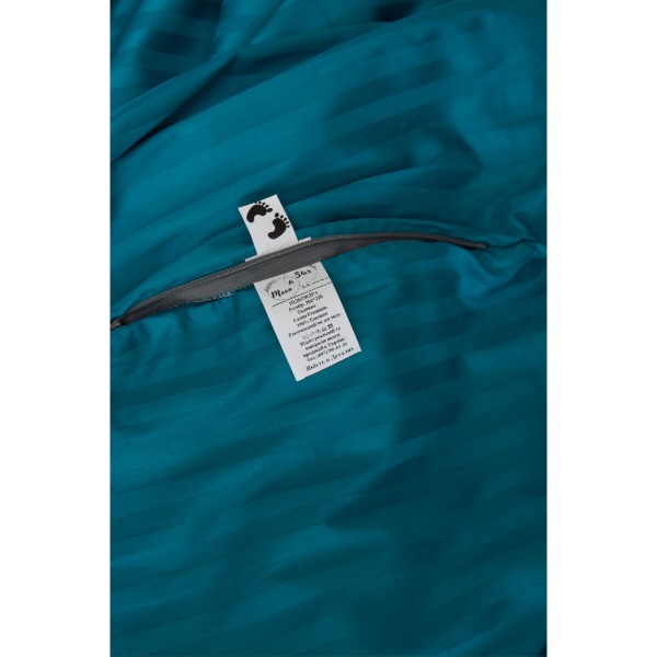 Фото - Комплект постільної білизни Moon&Star King Size 220x240 Turkish Blue Satin Stripe (MS-820000632)