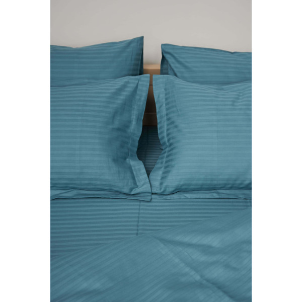 Фото - Комплект постільної білизни Moon&Star 160х220х2 нав. 2х40х60 Stripe Green Satin Stripe (MS-820000585)