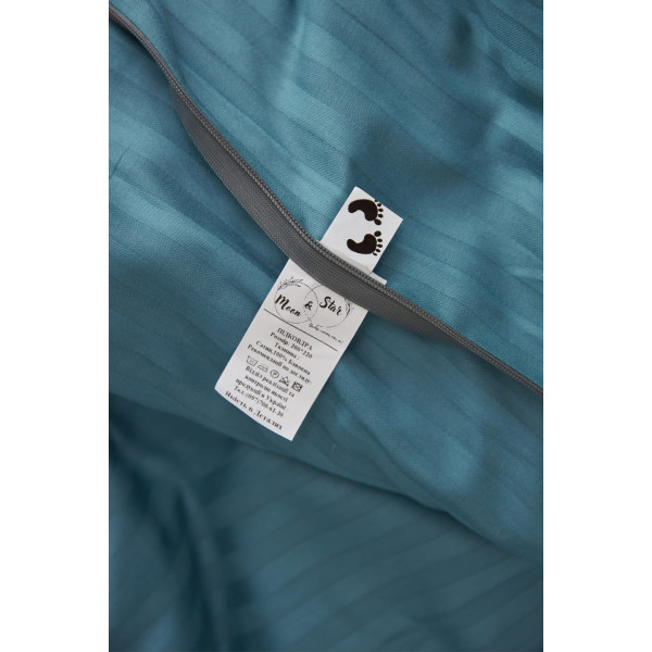 Фото - Комплект постільної білизни Moon&Star 143х210х2 нав. 2х40х60 Stripe Green Satin Stripe (MS-820000580)
