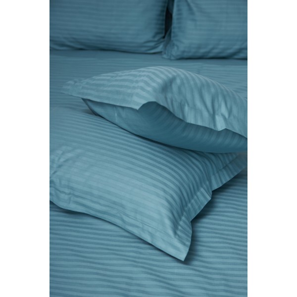 Фото - Комплект постільної білизни Moon&Star King Size 220x240 Stripe Green Satin Stripe (MS-820000564)