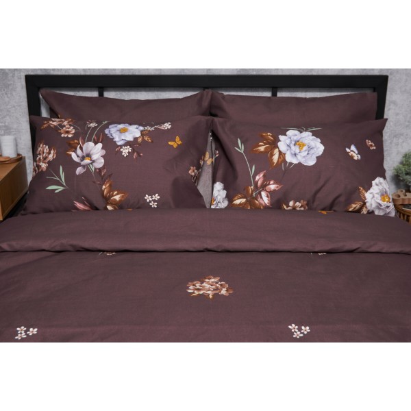 Фото - Комплект постельного белья Moon&Star Premium Floral Mocha King Size 220x240 (MS-820005009)