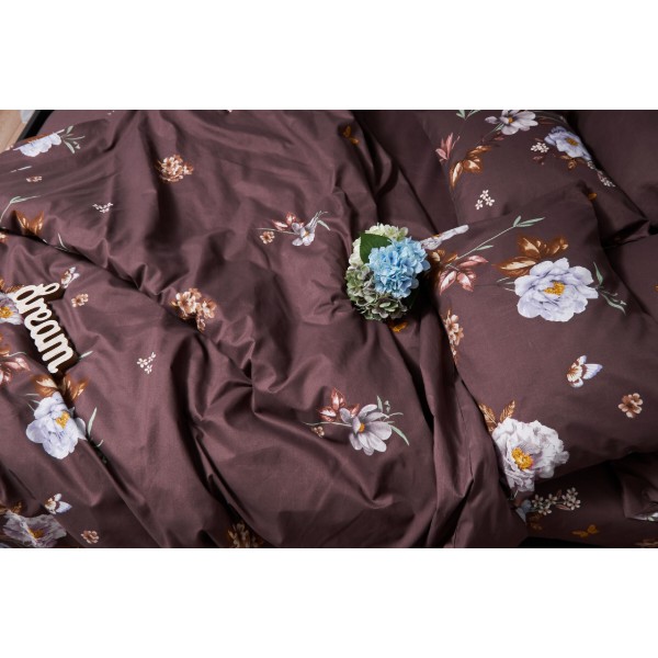 Фото - Комплект постельного белья Moon&Star Premium Floral Mocha King Size 220x240 (MS-820005009)