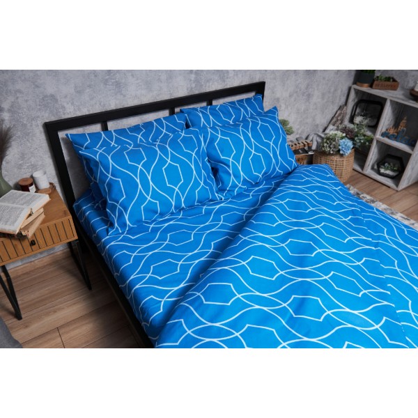 Фото - Комплект постільної білизни Moon&Star Мікросатин Premium «Ocean Breeze» 143х210 см нав. 2х40х60 (MS-820005160)
