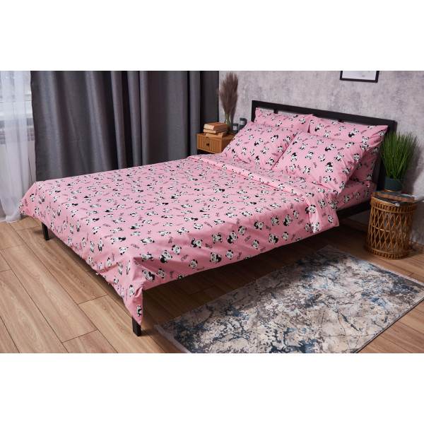 Фото - Комплект постільної білизни Moon&Star Бязь Gold Люкс Pandas King Size 220x240 см нав. 2х40х60 (MS-820004305)