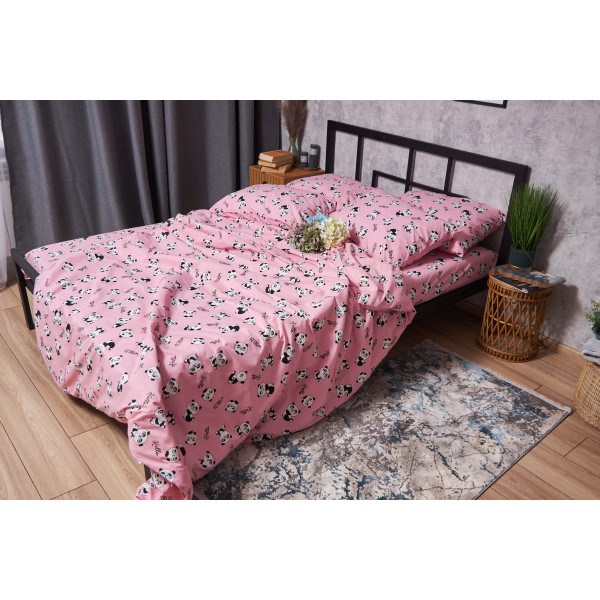 Фото - Комплект постільної білизни Moon&Star Бязь Gold Люкс Pandas King Size 220x240 см нав. 4х70х70 (MS-820004309)