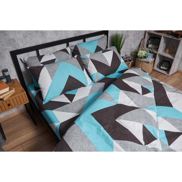 Фото - Комплект постільної білизни Moon&Star Бязь Gold Люкс Dodger 200х220 см нав. 4х70х70 (MS-820004389)