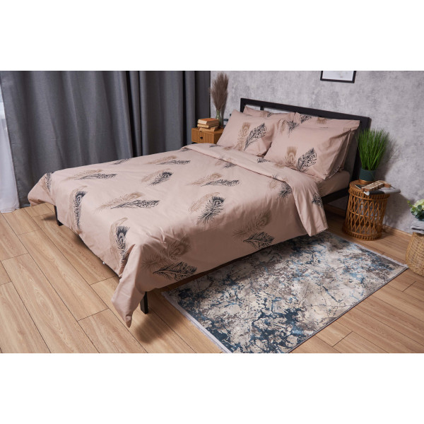 Фото - Комплект постільної білизни Moon&Star Бязь Gold Люкс Feathers 200х220 см нав. 4х50х70 (MS-820004353)