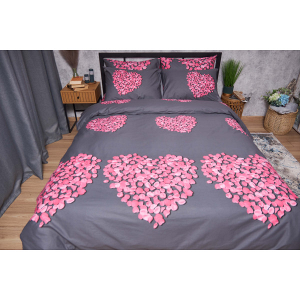 Фото - Комплект постільної білизни Moon&Star Satin Elit Rose Quartz 143х210х2 нав. 4х70х70 (MS-820004474)