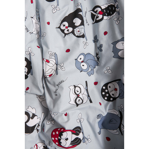 Фото - Комплект постільної білизни Moon&Star Бязь Gold Люкс Owls Gray 160х220х2 нав. 2х50х70 (MS-820005491)