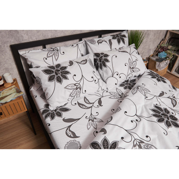 Фото - Комплект постільної білизни Moon&Star Бязь Gold Люкс Gray Denim 160х220 (MS-820005622)