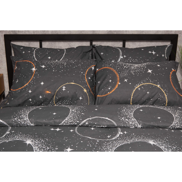 Фото - Комплект постільної білизни Moon&Star Бязь Gold Люкс «Cosmic Glow» 160х220х2 нав. 4х70х70 (MS-820005669)