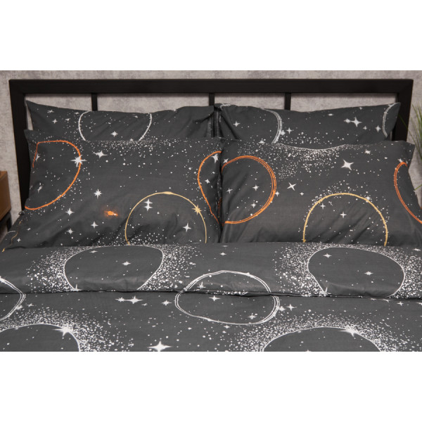 Фото - Комплект постільної білизни Moon&Star Бязь Gold Люкс «Cosmic Glow» 143х210х2 нав. 2х40х60 (MS-820005660)