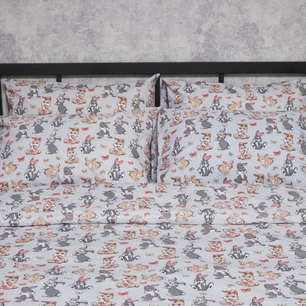 Фото - Комплект постільної білизни Moon&Star Бязь Gold Люкс Bunny Dreams 175х210 нав. 4х70х70 (MS-820006064)