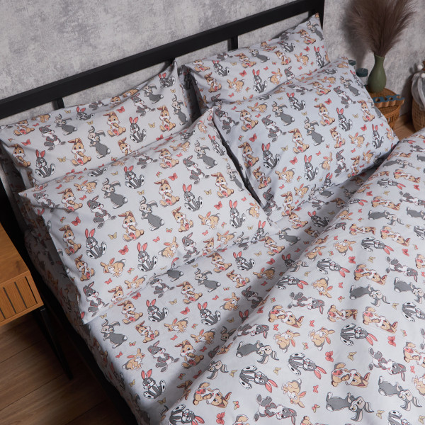 Фото - Комплект постільної білизни Moon&Star Бязь Gold Люкс Bunny Dreams 175х210 нав. 4х70х70 (MS-820006064)