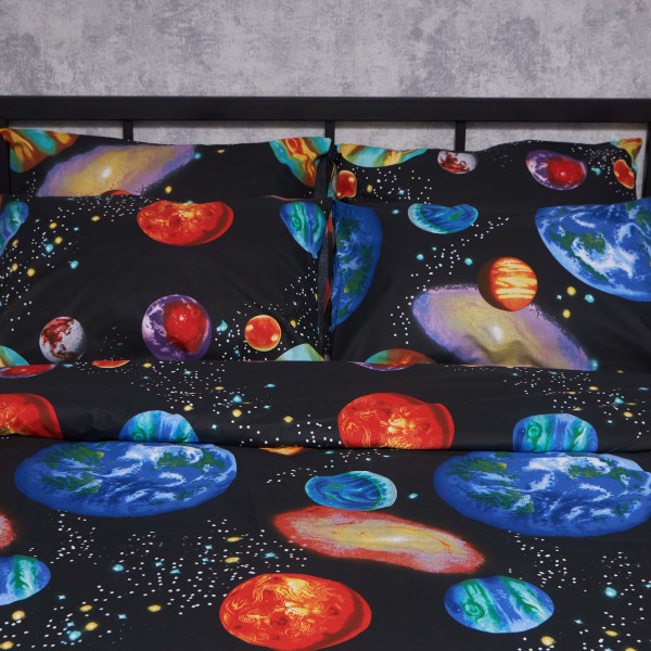 Фото - Комплект постільної білизни Moon&Star Бязь Gold Люкс «Universe Magic» King Size 220x240 см нав. 4х70х70 (MS-820007039)