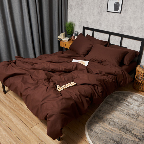 Фото - Комплект постільної білизни Moon&Star Бязь Gold Люкс Chocolate Dream 175х210 нав. 4х70х70 (MS-820008934)