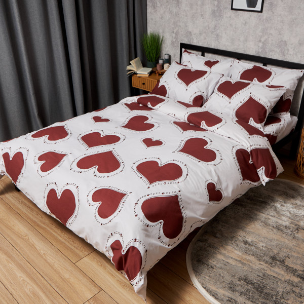 Фото - Комплект постільної білизни Moon&Star Бязь Gold Люкс Romantic Mood 175х210 нав. 4х70х70 (MS-820008759)