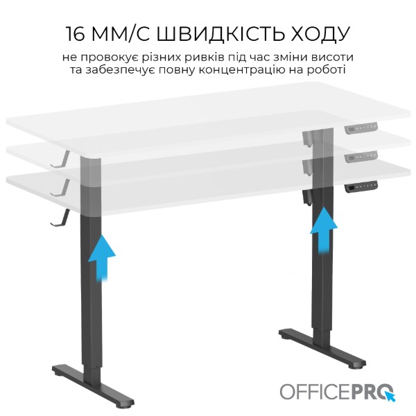Фото - Стол компьютерный OfficePro ODE1470WB White/Black