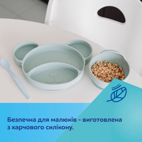 Фото - Тарелка для малыша Canpol babies зеленая (51/400_gre)
