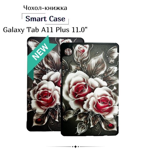 Фото - Чохол для планшету BeCover Smart Case for Samsung Galaxy Tab A11 Plus SM-X236B 11.0" Black Rose (714013)