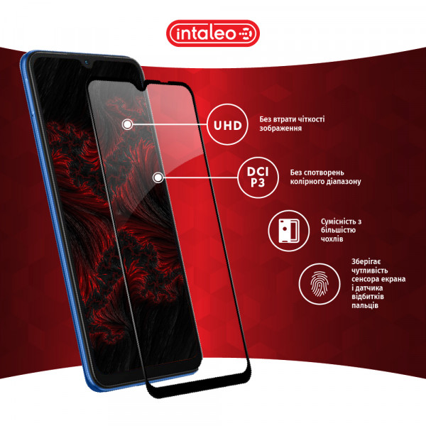 Фото - Защитное стекло для смартфона Intaleo Full Glue for Xiaomi Redmi 10C Black (1283126527173)