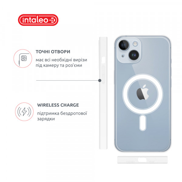 Фото - Чохол для смартфону Intaleo Clear for Apple iPhone 14 Plus з MagSafe Camera Protection (1283126565236)