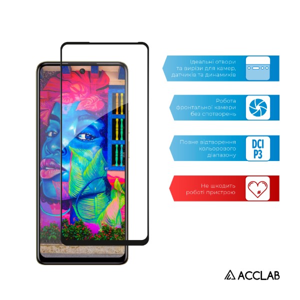 Фото - Захисне скло для смартфону ACCLAB Full Glue for Infinix Hot 40 Pro Black (1283126589225)