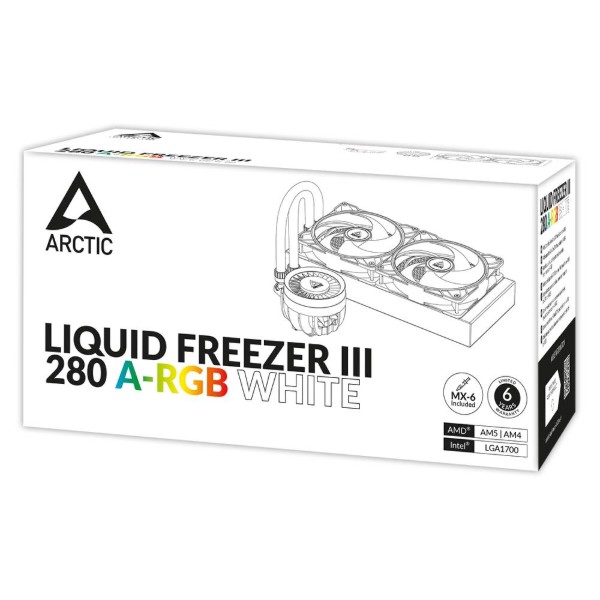 Фото - Водяная система охлаждения ARCTIC Liquid Freezer III 280 A-RGB White (ACFRE00151A)