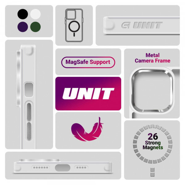 Фото - Чохол для смартфону Armorstandart Unit MagSafe for Samsung S24 Ultra Matte Clear Silver (ARM74869)