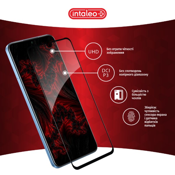 Фото - Захисне скло для смартфону Intaleo Full Glue for Infinix Note 12 Pro Black (1283126546648)