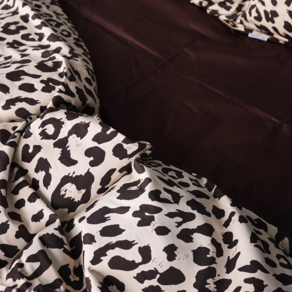 Фото - Комплект постільної білизни MirSon Сатин 22-1409 Leopard Chic 175х210 (2200011122120)