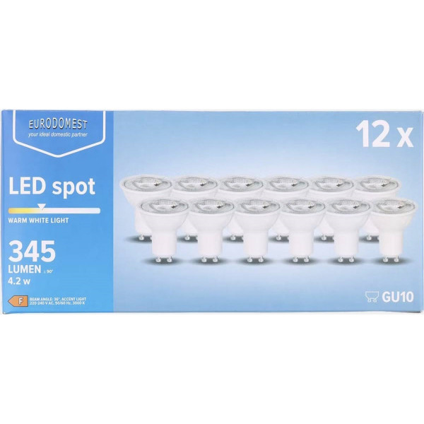 Фото - Лампочка світлодіодна Eurodomest набір з 12 LED GU10