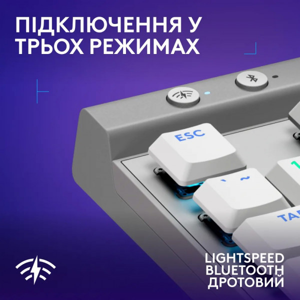 Фото - Клавиатура беспроводная игровая Logitech G515 Lightspeed TKL White (920-012539)