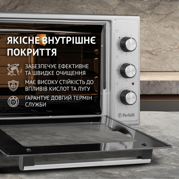 Фото - Печь электрическая Perfelli CLASSIC 37 GREY