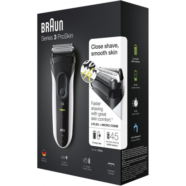 Фото - Бритва Braun Series 3 3020s Black-White