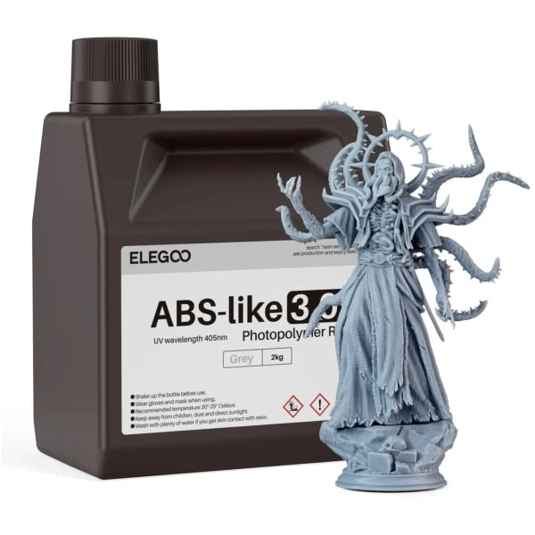 Фото - Резиновый фотополимер Elegoo ABS-like 3.0 plus 2кг серая (50.103.0216)