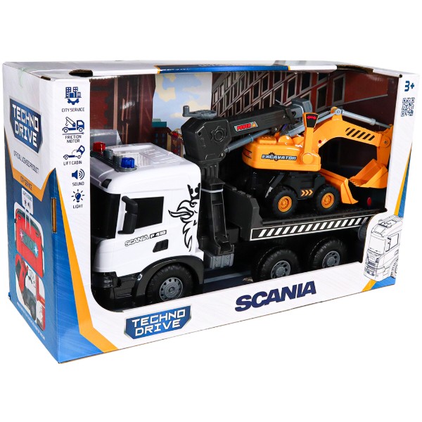 Фото - Наземна спецтехніка TechnoDrive Super Big Truck – АВТОКРАН SCANIA З ЕКСКАВАТОРОМ (5004KS)