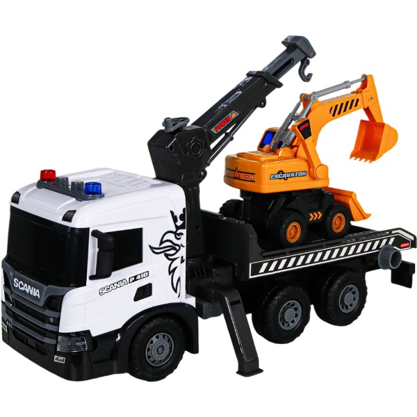 Фото - Наземна спецтехніка TechnoDrive Super Big Truck – АВТОКРАН SCANIA З ЕКСКАВАТОРОМ (5004KS)