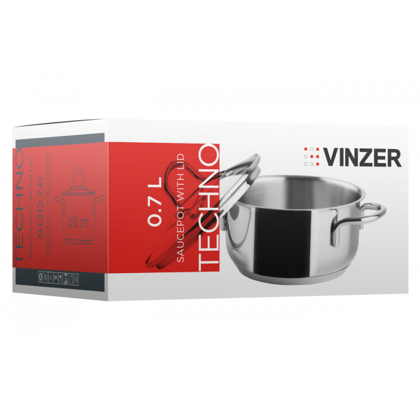 Фото - Каструля Vinzer Techno 12х6.5 см 0.7 л (50076)
