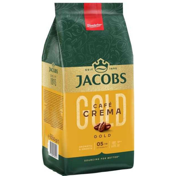 Фото - Кава в зернах Jacobs Crema 1000 г (8711000539217)