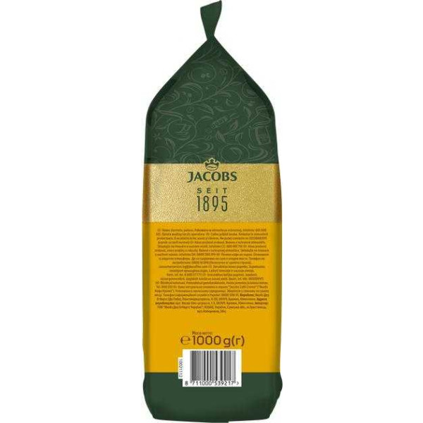 Фото - Кава в зернах Jacobs Crema 1000 г (8711000539217)