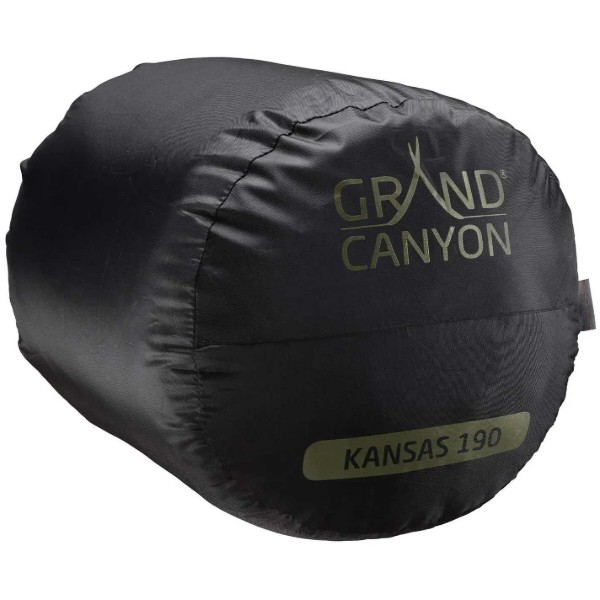 Фото - Спальный мешок Canyon Kansas 190 0°C Capulet Olive Left (340019)