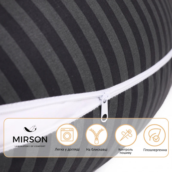 Фото - Подушка для кормления MirSon №5017 Color Line 17-0611 Stripe Black 30х170 (2200010969771)