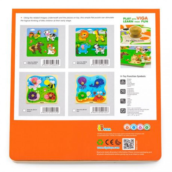 Фото - Сортер Viga Toys Морські мешканці (50132)