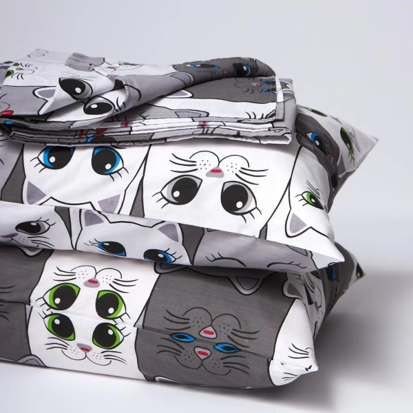 Фото - Комплект постільної білизни Moon&Star Бязь Gold Люкс Furry Friends 200х220 нав. 70х70 см 2 шт. (MS-890000281)