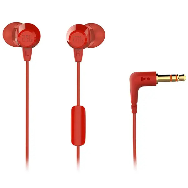 Фото - Навушники вкладиші дротові JBL C50HI Red (JBLC50HIRED)